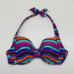 Captiva multicolored bikini Top ONLY, Size M